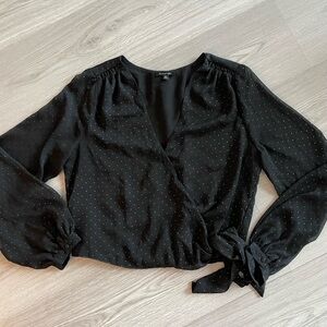 Dynamite Black Long Sleeve Blouse